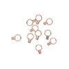 Crimp end, copper-plated brass, 2.5x2mm tube with loop, 0.7mm inside diameter. Sold per pkg of 10. image number 0