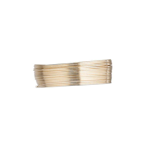 Wire, 12Kt gold-filled, dead-soft, round, 26 gauge. Sold per pkg of 5 feet. image number 0