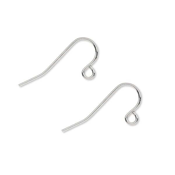 Ear wire fishhook 1pkg100, 11mm / open loop, 21 gauge stainless steel 50 pair image number 0
