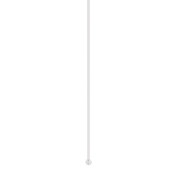 Head pin, silver-plated brass, 2 inches with 1.5mm ball, 23 gauge. Sold per pkg of 500. image number 0