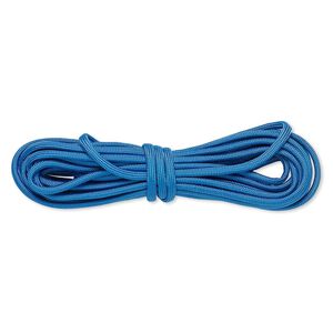 Cord, nylon parachute, dark blue, 4mm round, 550-pound test. Sold per pkg of 16 feet.