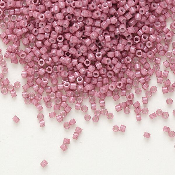 Seed bead, Delica®, glass, pkg/7.5g, #11 round, opaque antique rose (DB-1376). image number 0