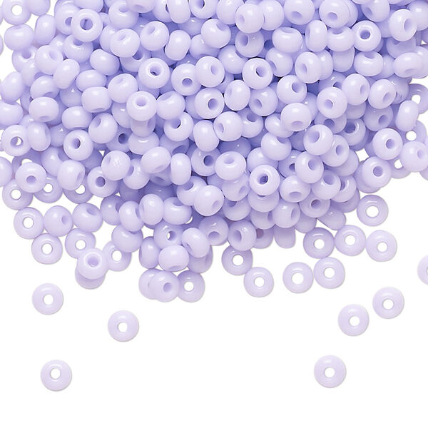 Seed bead, Preciosa Ornela Czech glass, pkg/50g, #8 rocaille, opaque lilac, (23420). image number 0
