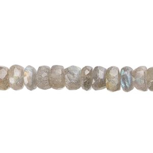 Labradorite 1pkg1, hand-cut faceted rondelle bead natural 14 inch 6x3mm-7x5mm