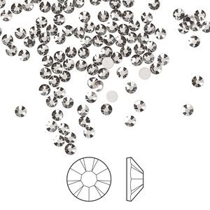 Flat back 1440pk crystal Biarritz foil back, Preciosa MAXIMA Czech crystal hotfix rhinestone 2.3-2.5mm chaton rose round SS8