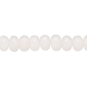 Snow quartz 1pkg1, hand-cut rondelle bead natural 14 inch 8x5mm-9x6mm