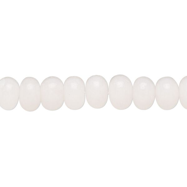 Snow quartz 1pkg1, hand-cut rondelle bead natural 14 inch 8x5mm-9x6mm image number 0