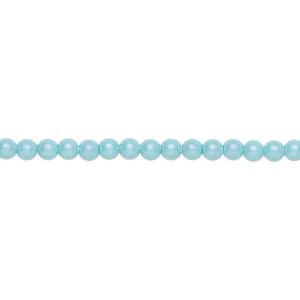 Pearl 1000pk iridescent light turquoise, Swarovski® 3mm round 5810