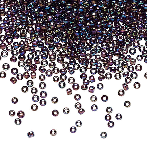 Seed bead, TOHO BEADS®, glass, pkg/7.5g, #11 round, translucent rainbow amethyst (TR-11-166C). image number 0