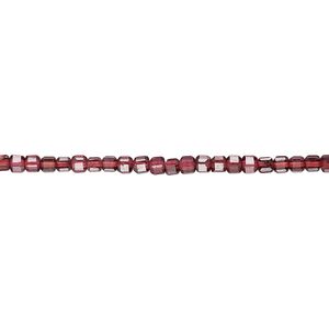 Garnet 1pkg1, faceted cube bead natural 15.5-16 inch 2-2.5mm