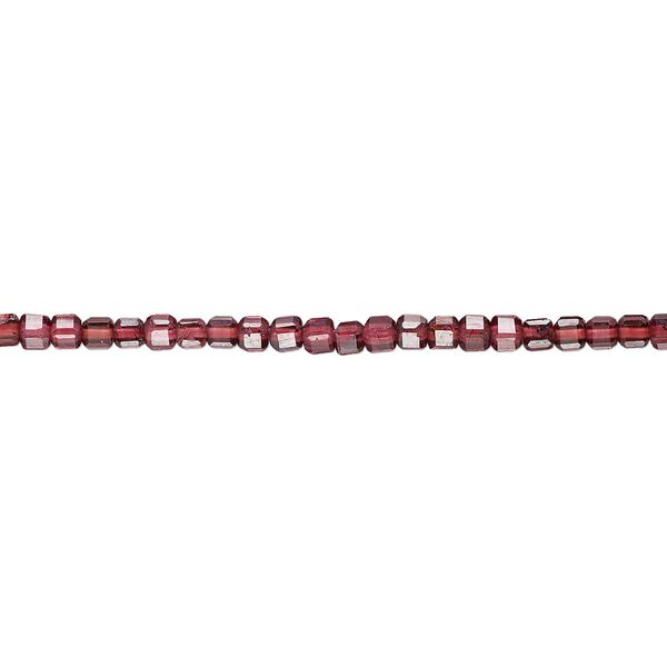 Garnet 1pkg1, faceted cube bead natural 15.5-16 inch 2-2.5mm image number 0