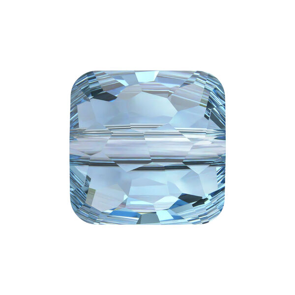 Bead 1pkg288 aquamarine, Swarovski®, 6mm puffed square 5035 image number 0
