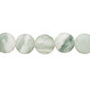 Green marble 1pkg1, puffed flat round bead natural, 15 inch 38-40mm light image number 1