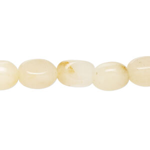 Golden "jade" 1pkg1, nugget bead natural, 15 inch mini to small / pale