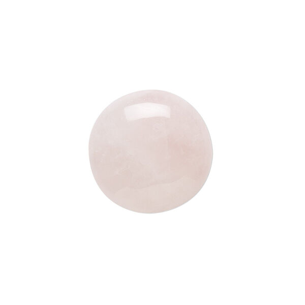 Cabochon, rose quartz (natural), 18mm calibrated round, B- grade, Mohs hardness 7. Sold per pkg of 2. image number 0