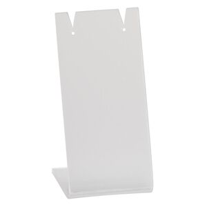 Display, earring, acrylic, frosted translucent clear, 3 x 1-1/2 x 1-1/2 inches. Sold per pkg of 4.