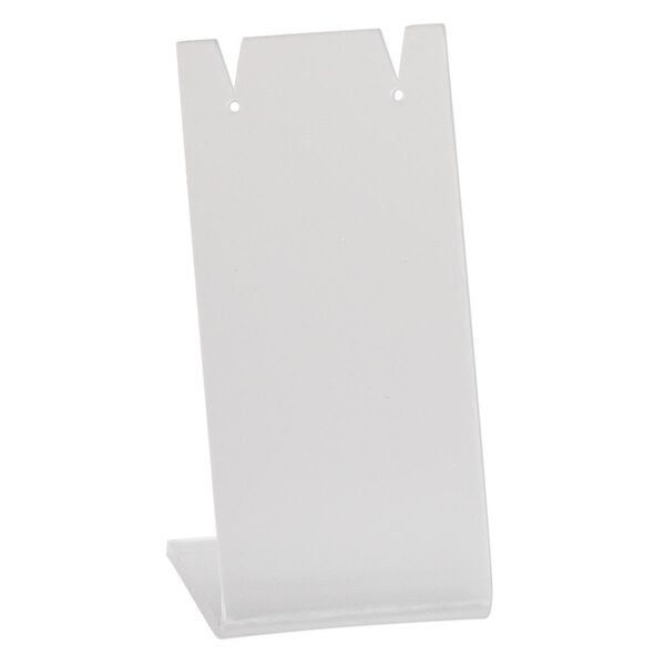 Display, earring, acrylic, frosted translucent clear, 3 x 1-1/2 x 1-1/2 inches. Sold per pkg of 4. image number 0