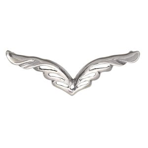 Connector, sterling silver, 39x13mm wings. Sold individually.