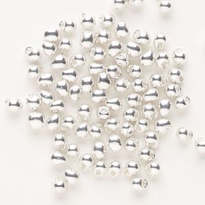 Seed bead, Miyuki, glass, pkg/4g, 4x3.4mm fringe, opaque fine silver finish, (DP-961).