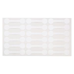Jewelry tag, Rhino Skin DuPont™ Tyvek®, polyethylene, white, 7/16 inches round, 1-7/8 inches overall. Sold per pkg of 1,000.