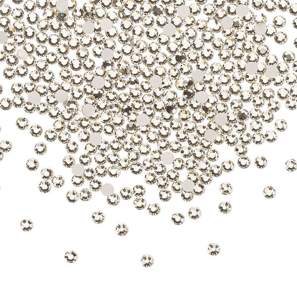 Flat back 144pk light gold quartz foil back, Preciosa MAXIMA Czech crystal rhinestone 1.7-1.9mm chaton rose round SS5 image number 0