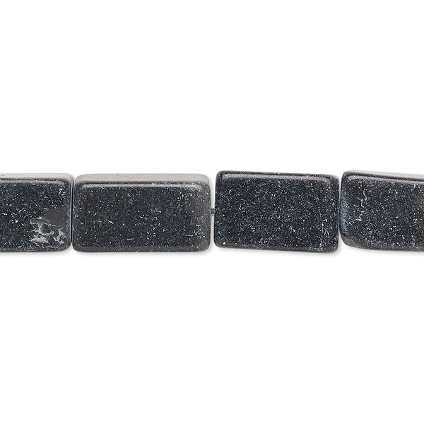 Bead, blackstone (dyed), 13x7mm-15x9mm square tube, C- grade, Mohs hardness 6-1/2 to 7. Sold per 15-inch strand. image number 0