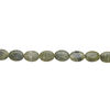Green serpentine 1pkg1, puffed oval bead natural, 15 inch 24x18mm-25x18mm image number 1