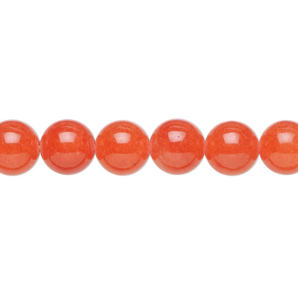 Bead, Malaysia "jade" (quartz) (dyed), watermelon, 8mm round, B grade, Mohs hardness 7. Sold per 15-1/2" to 16" strand. image number 0