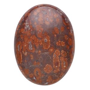 Leopardskin jasper 1pkg1, calibrated oval cab natural 40x30mm