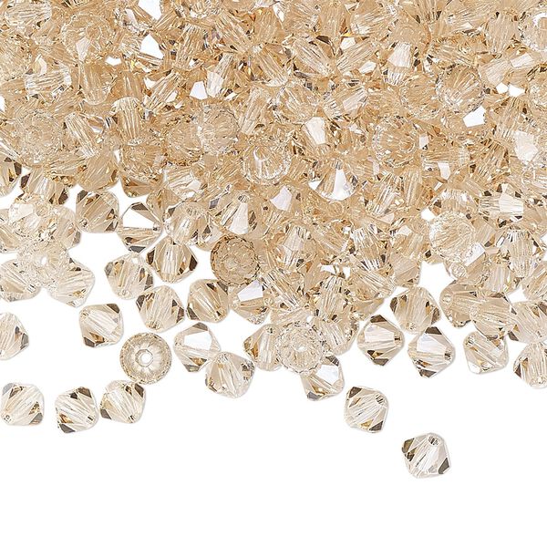 Bead 144pk crystal honey, Preciosa Czech crystal 4mm bicone image number 0