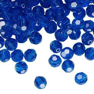 Bead 288pk Capri blue, Preciosa Czech crystal 6mm round