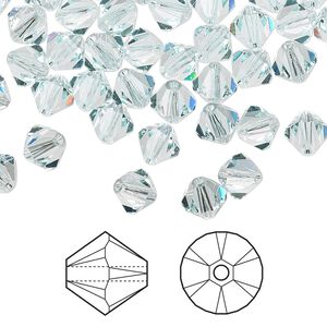 Bead 144pk light Azore, Crystal Passions® 6mm bicone 5328