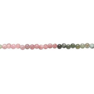 Multi-tourmaline 1pkg1, hand-cut round bead natural 14 inch 1-3mm