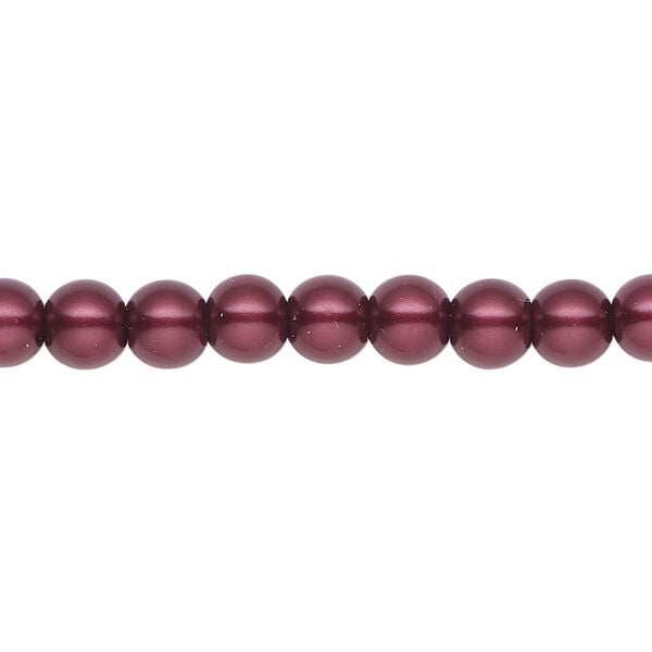 Pearl 1pk bordeaux, Celestial Crystal&reg; 6mm round 15.5-16 inch image number 0
