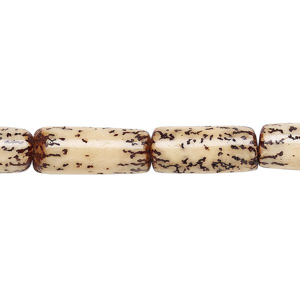 Bead, betel nut (waxed), 11x6mm-17x8mm tube. Sold per 15-1/2" to 16" strand. image number 0