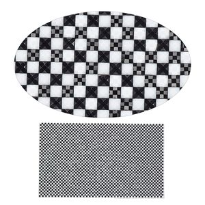 Adhesive sheet, My Style Deco Art™, peel-off, resin and glue, black and white, 8 x 4-3/4 inch rectangle, 1.8mm thick with checker design. Sold individually.