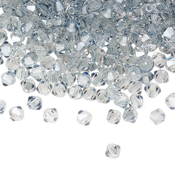 Bead 144pk crystal lagoon, Preciosa Czech crystal 4mm bicone image number 0