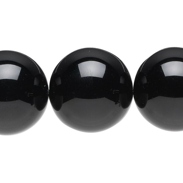 Black onyx 1pkg1, round bead 15.5-16 inch 20mm image number 0