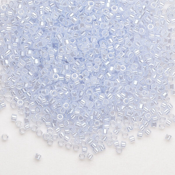 Seed bead, Delica®, glass, pkg/50g, #11 round, opaque inside dyed color luster sky blue (DB-0257). image number 0