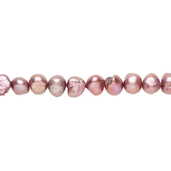 Freshwater pearl 1pkg1, flat-sided potato, 15 inch cerise 4-5mm cultured image number 0