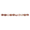 Mother-of-pearl shell 1pkg1, flat oval bead 15 inch brown 20x14mm-22x16mm image number 1