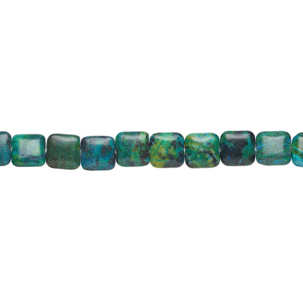 Serpentine 1pkg1, puffed square bead, 15 inch 20-21mm image number 1