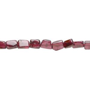 Garnet 1pkg1, hand-cut flat rectangle bead 15 inch 5x4mm-8x4mm