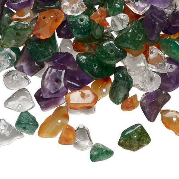 Multi-gemstone 1pkg1, tumbled chip bead small to medium image number 0