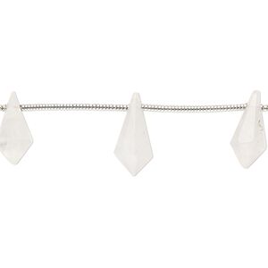 Rainbow moonstone 1pkg10, hand-cut top-drilled faceted point bead natural 10x5mm-12x6mm