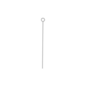 Eye pin, sterling silver, 1 inch, 26 gauge. Sold per pkg of 10.