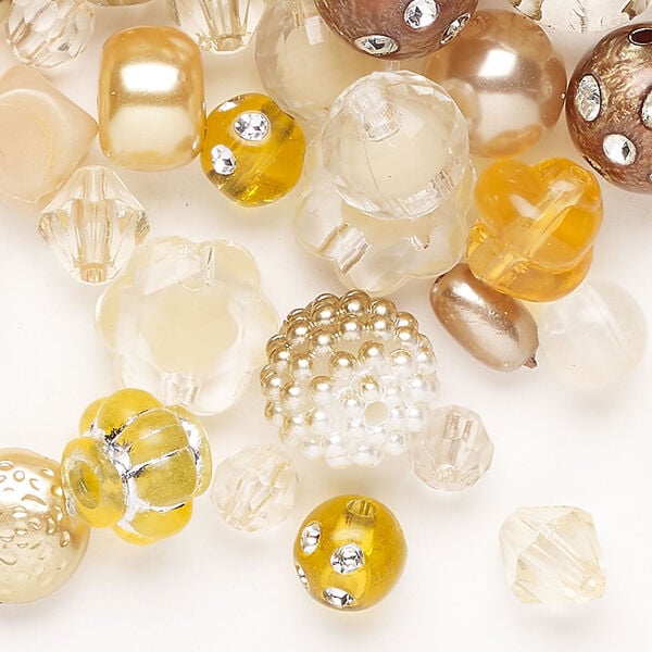 Bead mix 1pkg1, acrylic, mixed colors, 6mm-21x20mm mixed shapes, 2 ounces. image number 0