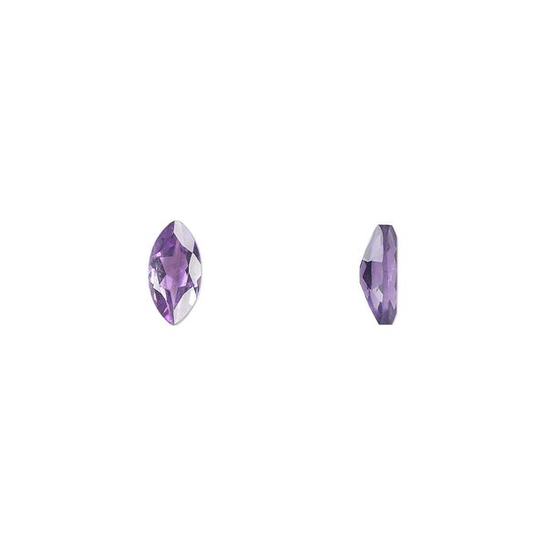 Amethyst 1pkg2, hand-cut faceted marquise gem natural 8x4mm image number 0