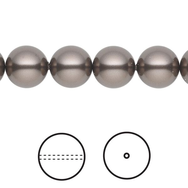 Pearl 100pk brown, Swarovski® 10mm round 5810 image number 0