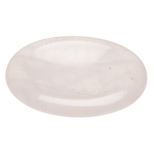 Rose quartz 1pkg1, hand-cut undrilled oval worry stone natural 45x35mm